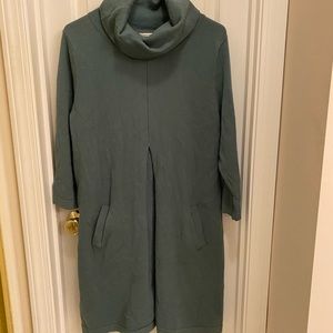 Tyler Boe Cowl Neck Cotton Cashmere 3/4 Sleeve Sage Green Kim Dress Minimalis
